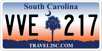 SC license plate VVE217