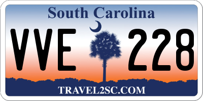 SC license plate VVE228