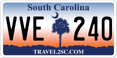 SC license plate VVE240