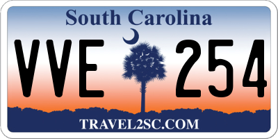 SC license plate VVE254