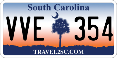 SC license plate VVE354