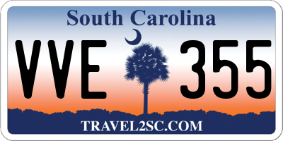 SC license plate VVE355