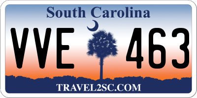 SC license plate VVE463