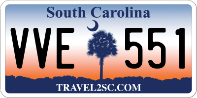 SC license plate VVE551