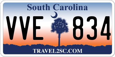 SC license plate VVE834