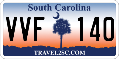 SC license plate VVF140