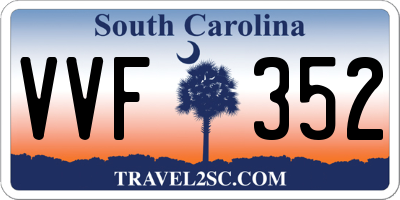 SC license plate VVF352