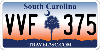 SC license plate VVF375