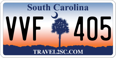 SC license plate VVF405