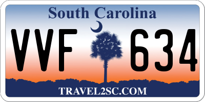 SC license plate VVF634