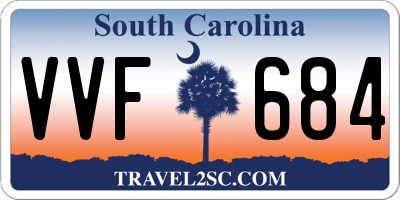 SC license plate VVF684