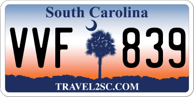 SC license plate VVF839