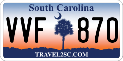 SC license plate VVF870