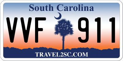 SC license plate VVF911