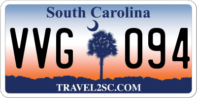SC license plate VVG094