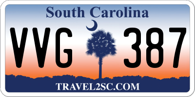 SC license plate VVG387