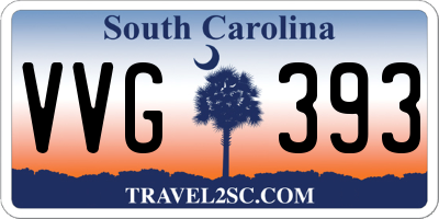 SC license plate VVG393