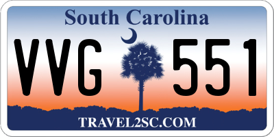 SC license plate VVG551