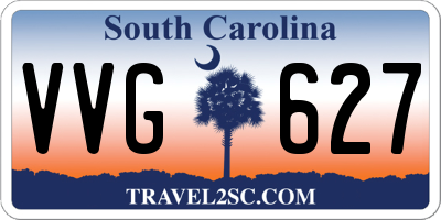 SC license plate VVG627