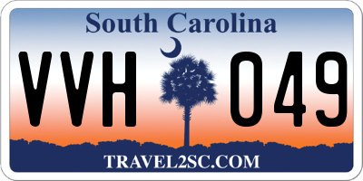 SC license plate VVH049
