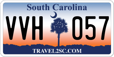 SC license plate VVH057