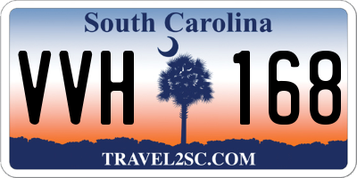 SC license plate VVH168