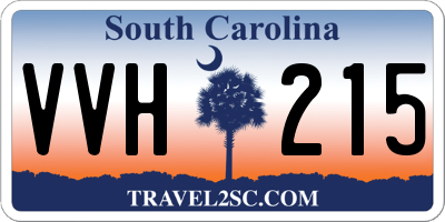 SC license plate VVH215