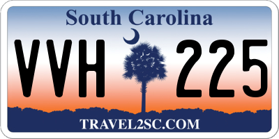 SC license plate VVH225