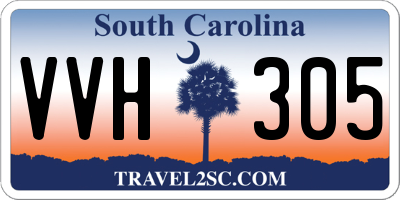 SC license plate VVH305