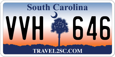 SC license plate VVH646