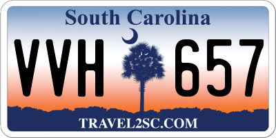 SC license plate VVH657