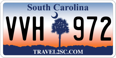SC license plate VVH972
