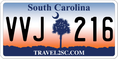 SC license plate VVJ216