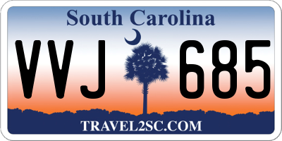 SC license plate VVJ685