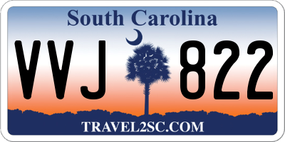SC license plate VVJ822