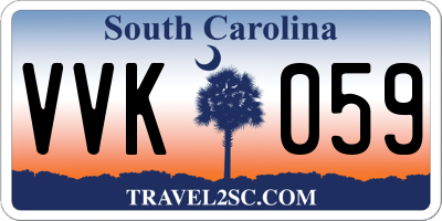 SC license plate VVK059