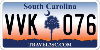 SC license plate VVK076