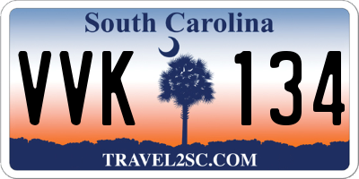 SC license plate VVK134