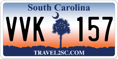 SC license plate VVK157