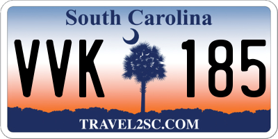 SC license plate VVK185
