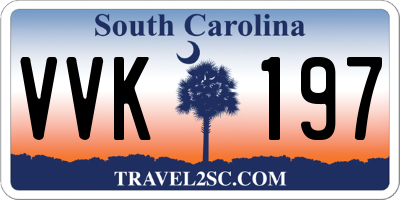 SC license plate VVK197