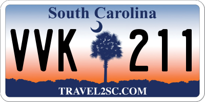 SC license plate VVK211