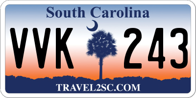 SC license plate VVK243