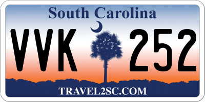 SC license plate VVK252