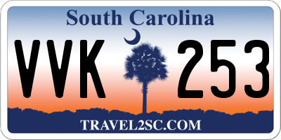 SC license plate VVK253