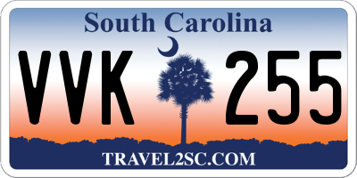 SC license plate VVK255