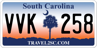 SC license plate VVK258