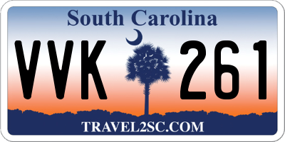 SC license plate VVK261