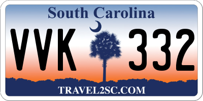 SC license plate VVK332