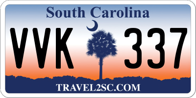 SC license plate VVK337